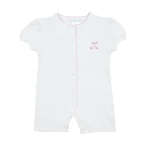 Sweet Roses Embroidery Romper |  Baby Girl