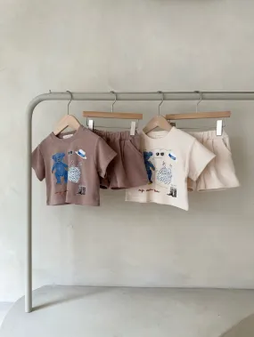 Teddy Terry Top & Short Set_ 2 Colours