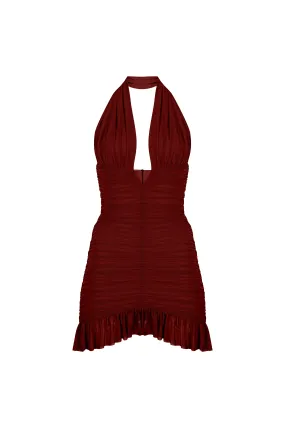 Temptress Tini Dress in Burgundy