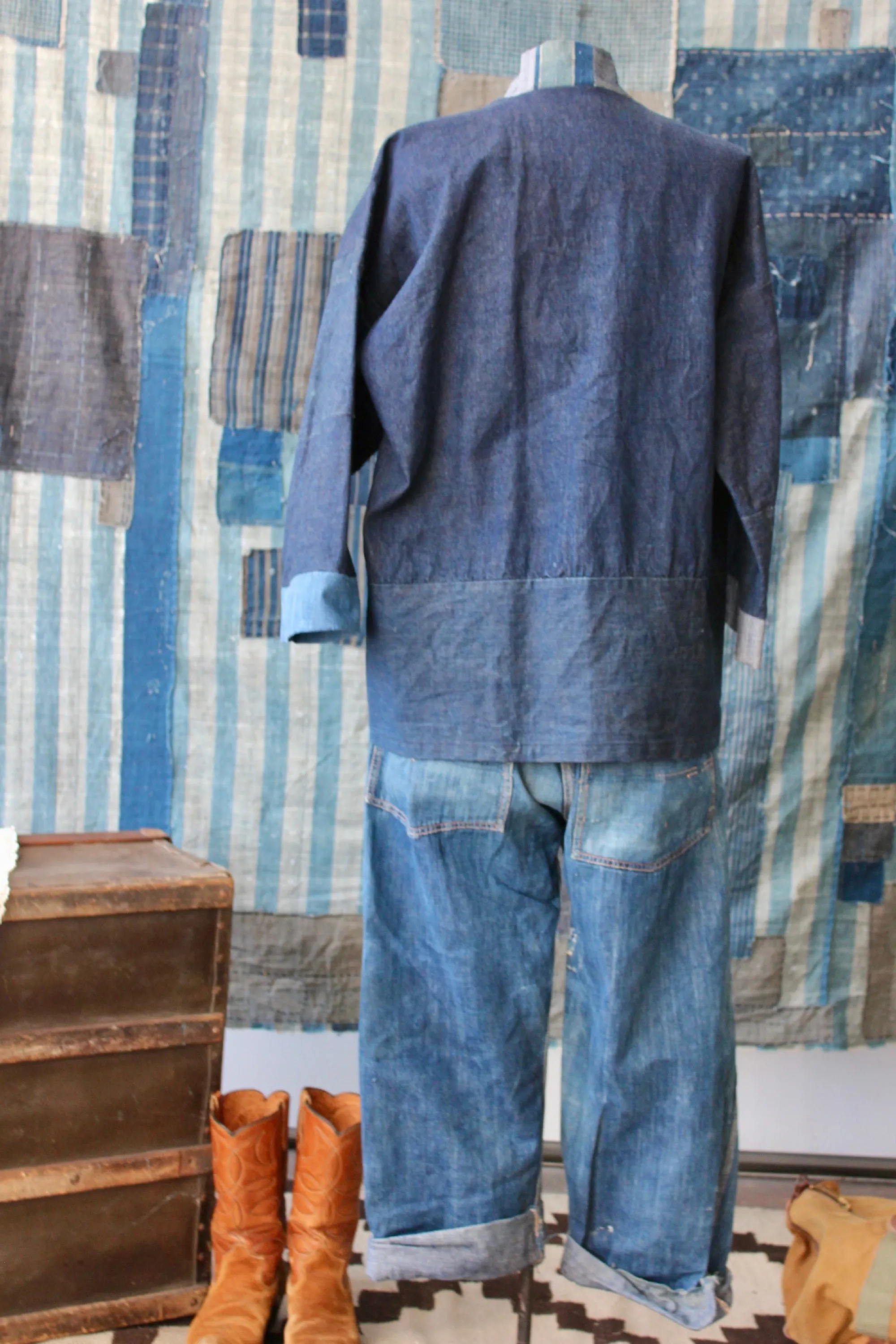 The Highlands Foundry Denim   Boro Haori Jacket THF143