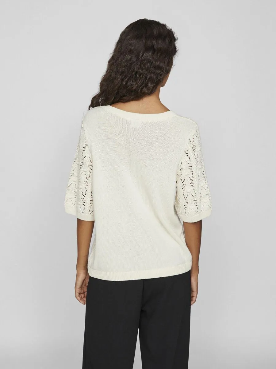 Thena V-Neck Knit Cardigan (Birch)