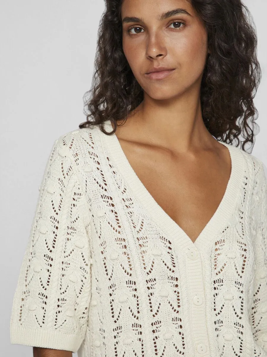 Thena V-Neck Knit Cardigan (Birch)