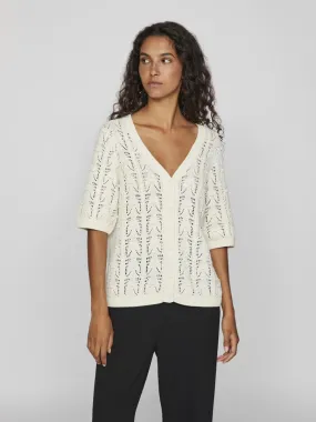 Thena V-Neck Knit Cardigan (Birch)