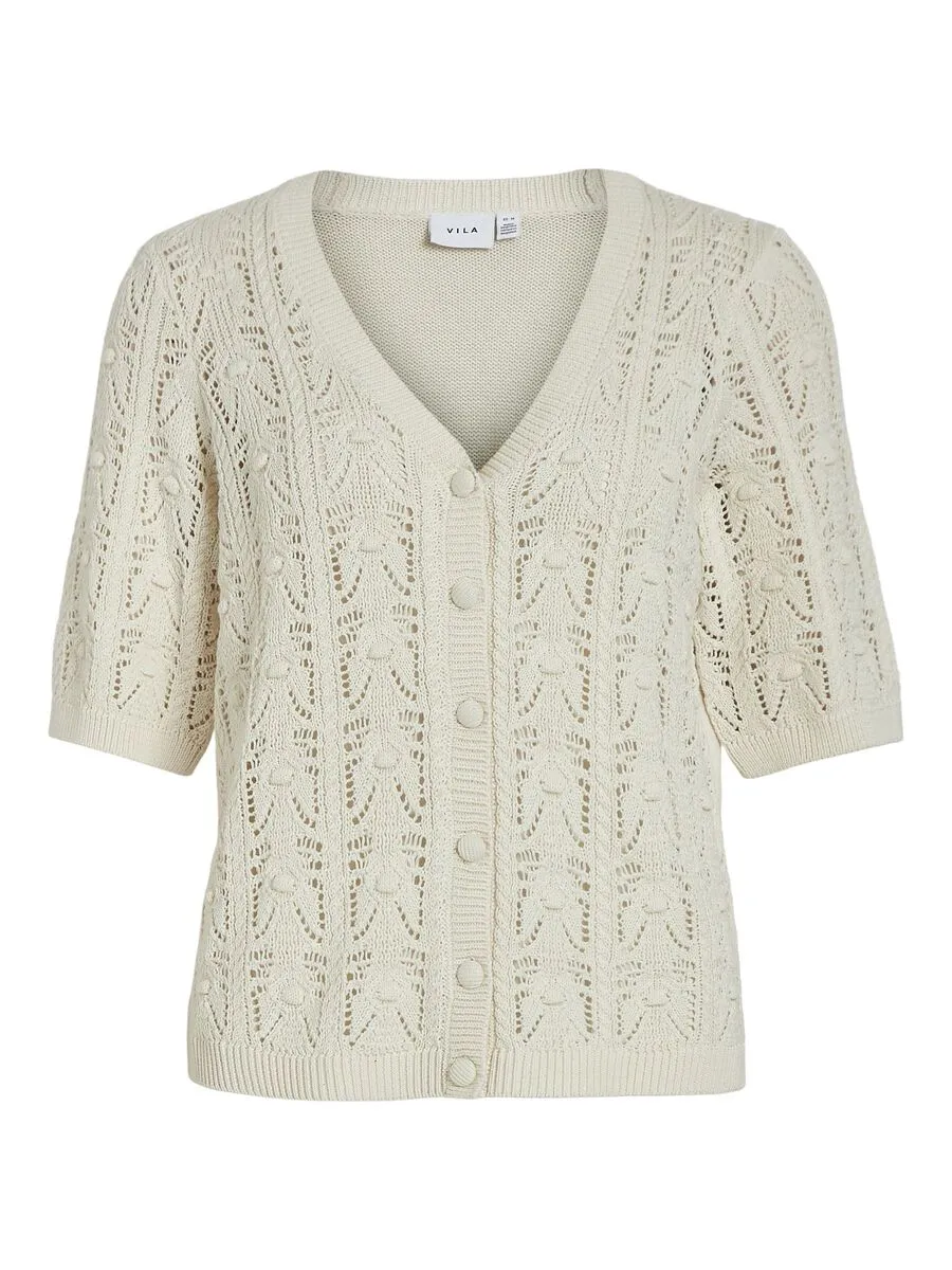 Thena V-Neck Knit Cardigan (Birch)