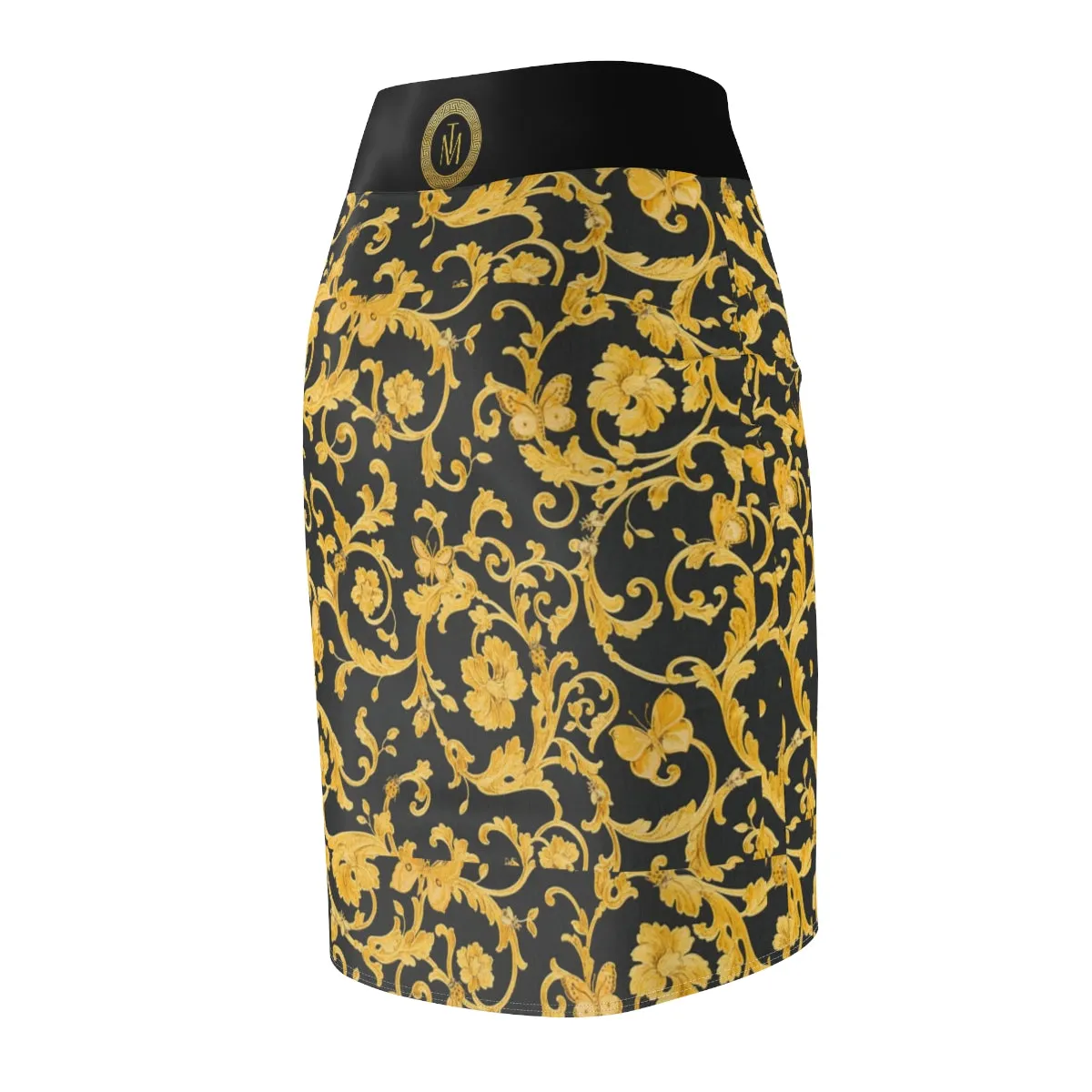 TM Greca Leaf Luxury Women's Pencil Skirt
