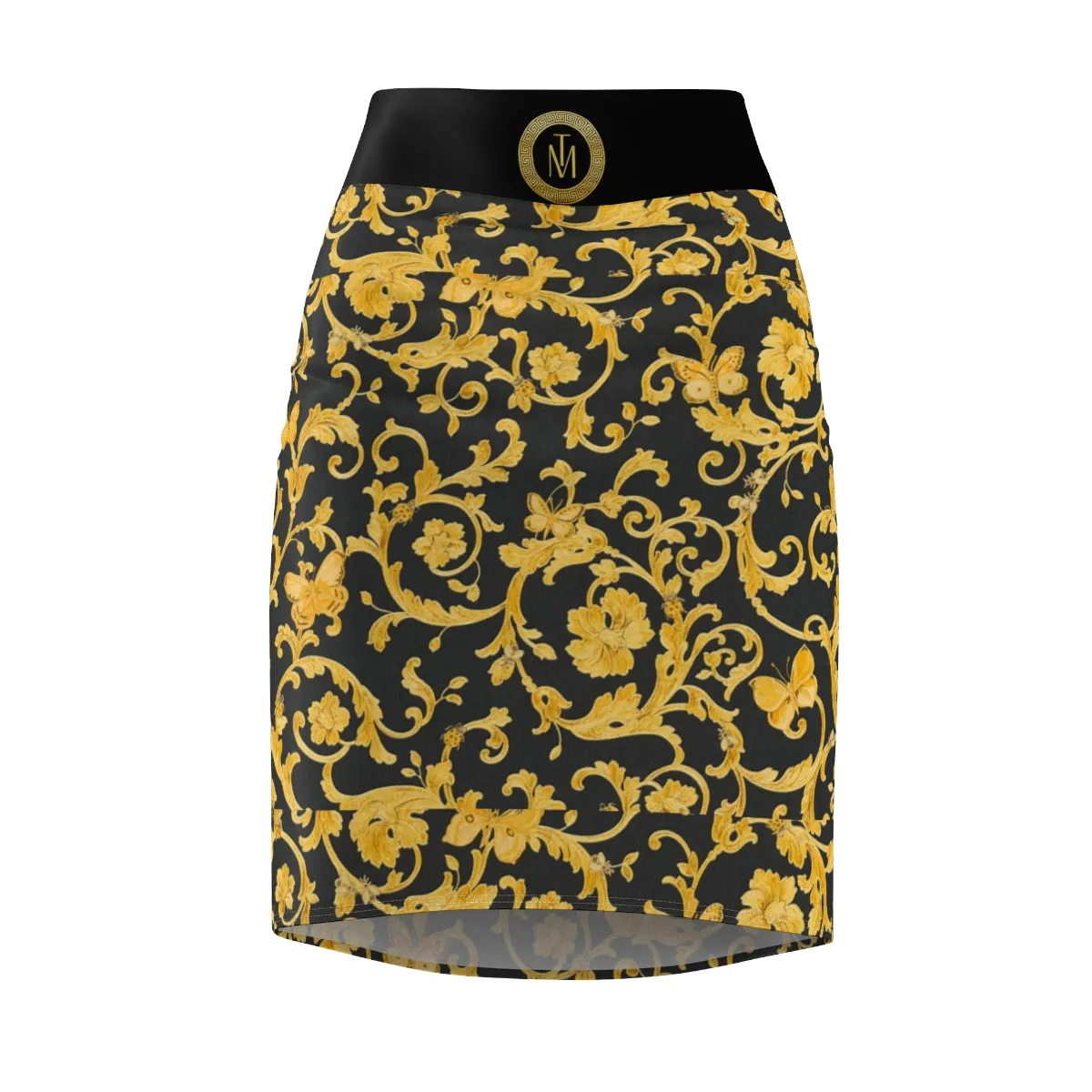 TM Greca Leaf Luxury Women's Pencil Skirt