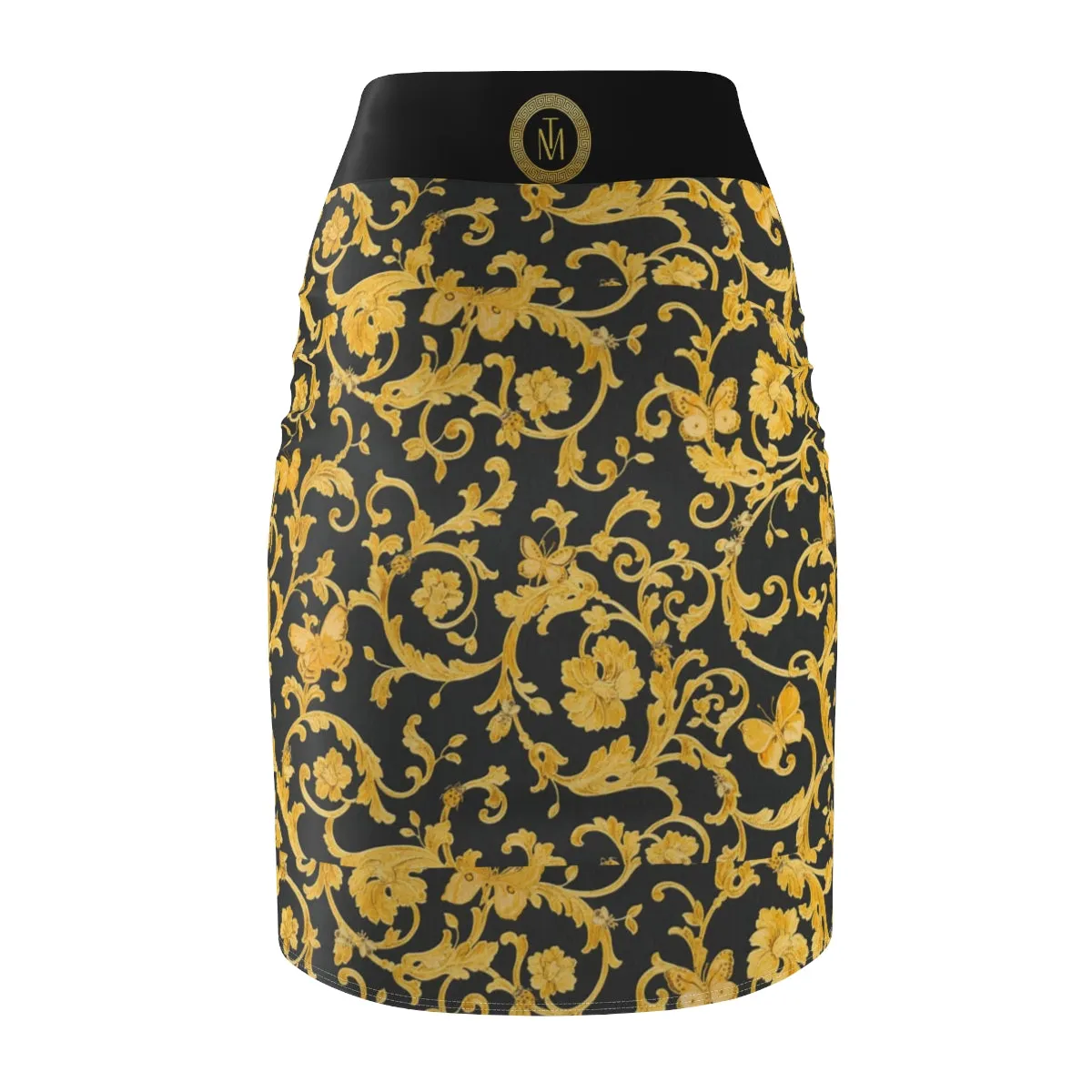 TM Greca Leaf Luxury Women's Pencil Skirt