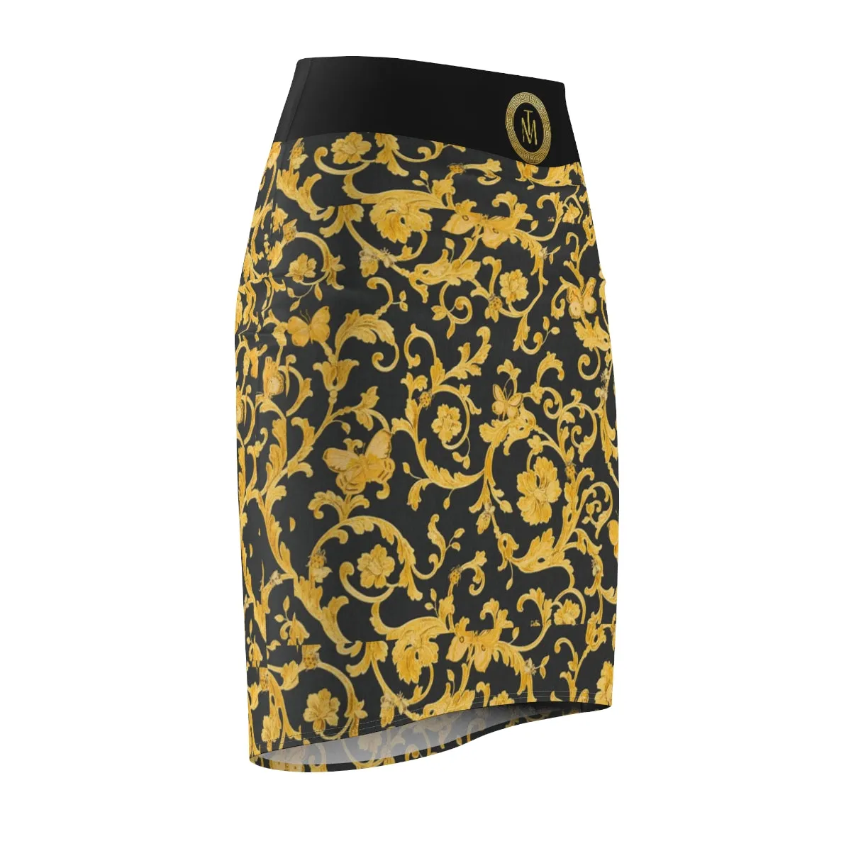 TM Greca Leaf Luxury Women's Pencil Skirt
