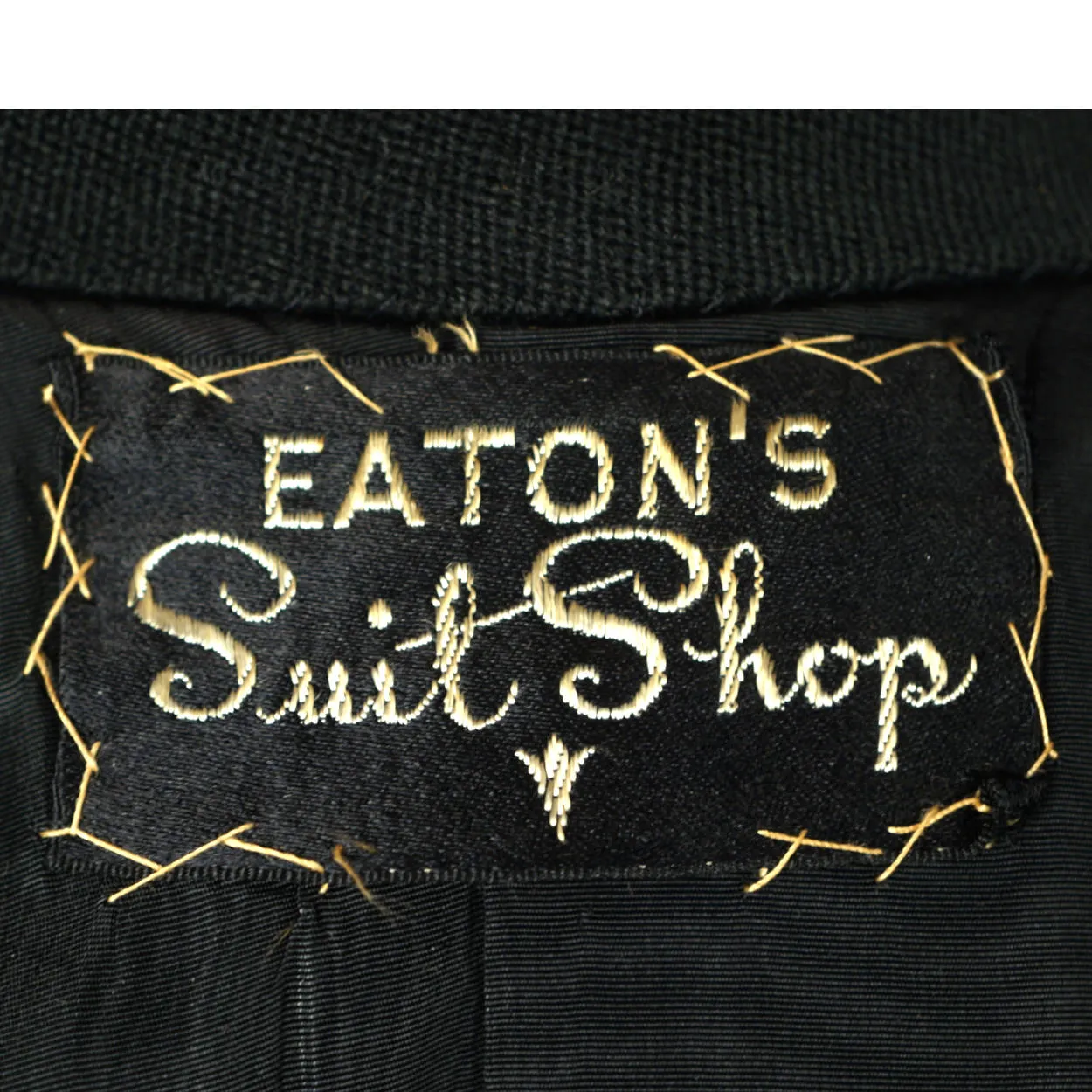 Vintage 1940s Ladies Skirt Suit Black Wool Eaton’s Canada Size Large 31” Waist