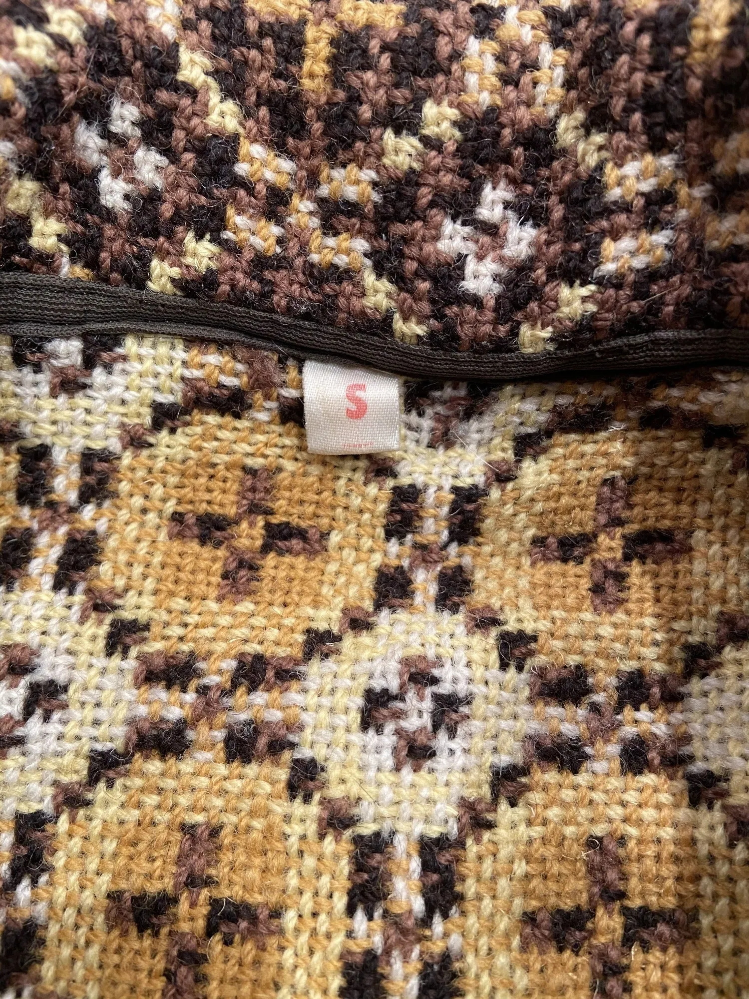 Vintage 1960s Welsh Wool Tapestry Cape and Gilet Set - Size S