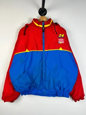 Vintage 90's Nascar Jeff Gordon Dupont Racing Red Insulated Jacket