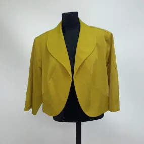 Vintage Chartreuse Cropped Blazer