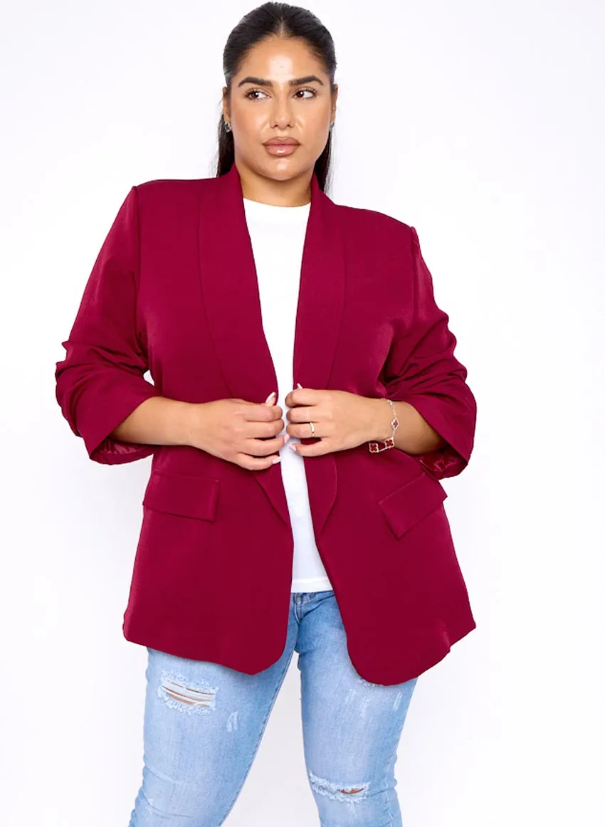 Wine Aarya Blazer