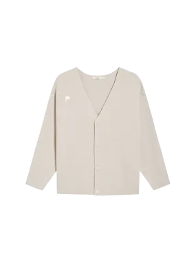 Womens Recycled Cashmere Cardigan—oatmeal