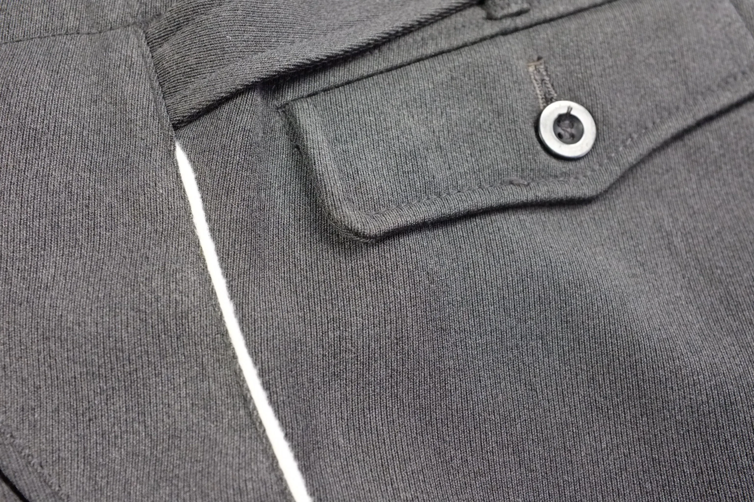 WW2 Stone Grey Gabardine Straight Leg Piped Dress Pants Trousers