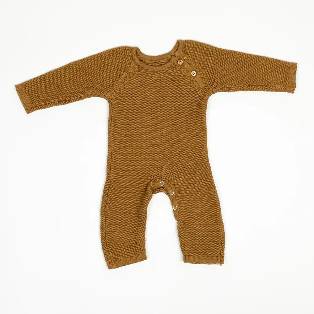 zestt Knit Baby Romper (Long) Bronze