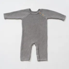 zestt Knit Baby Romper (Long) Gray