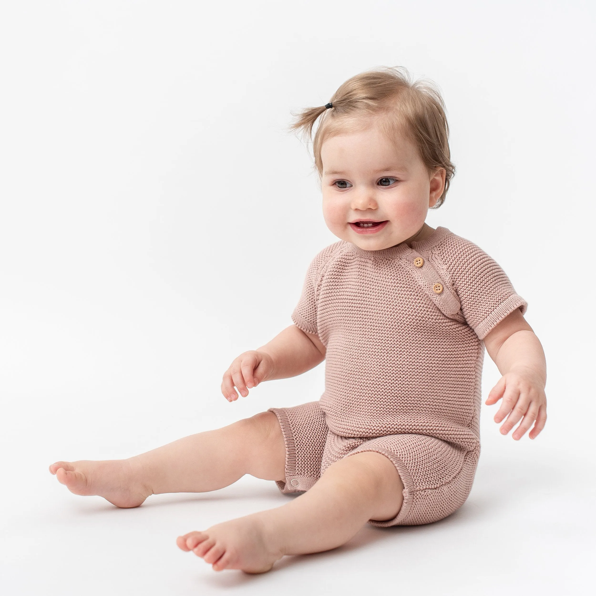 zestt Knit Baby Romper (Short) Berry