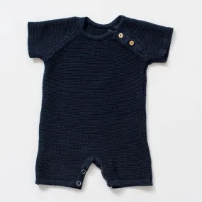 zestt Knit Baby Romper (Short) Navy